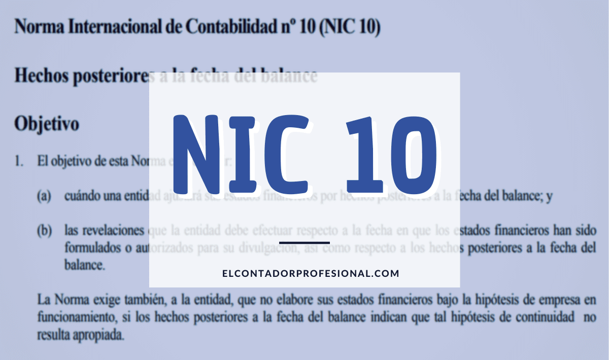 que es la nic 10