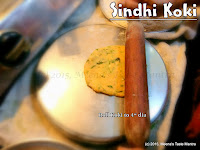 Sindhi Koki - Roll out to 4" dia half cooked roti ball