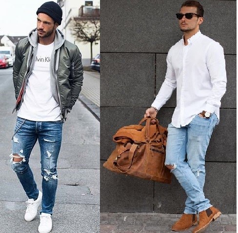 what colors to wear with light blue jeans