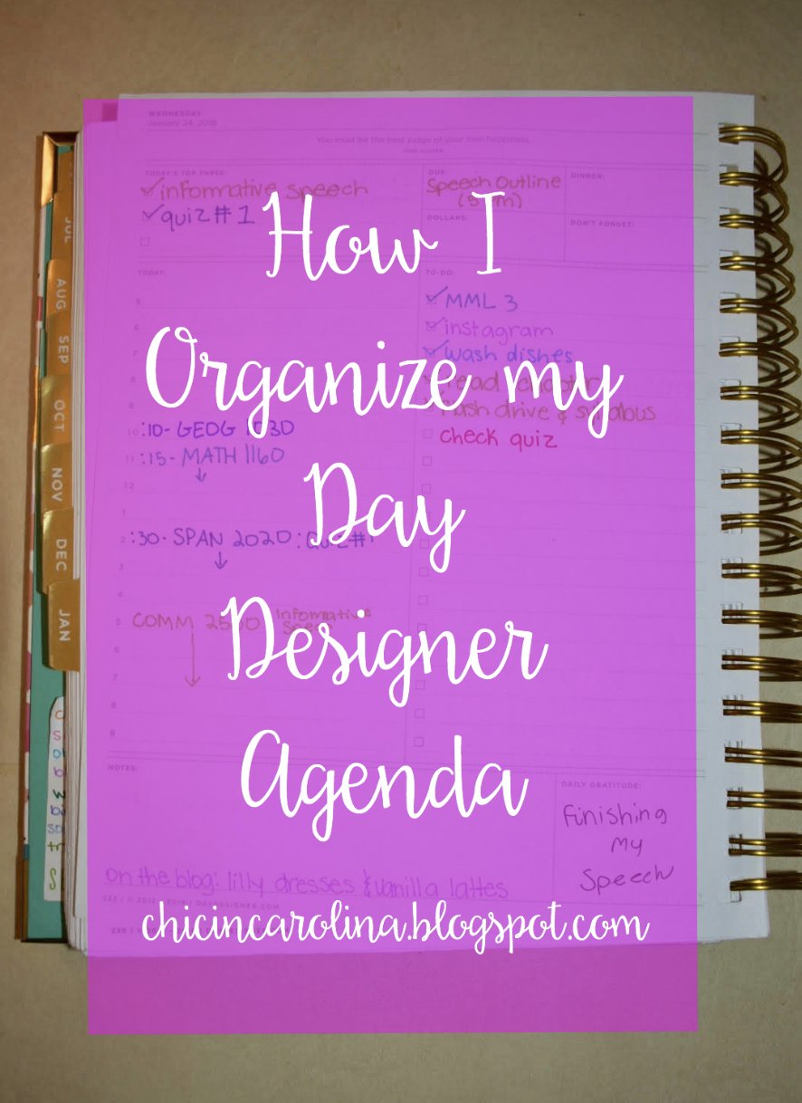 Chic in Carolina How I Organize my Day Designer Agenda