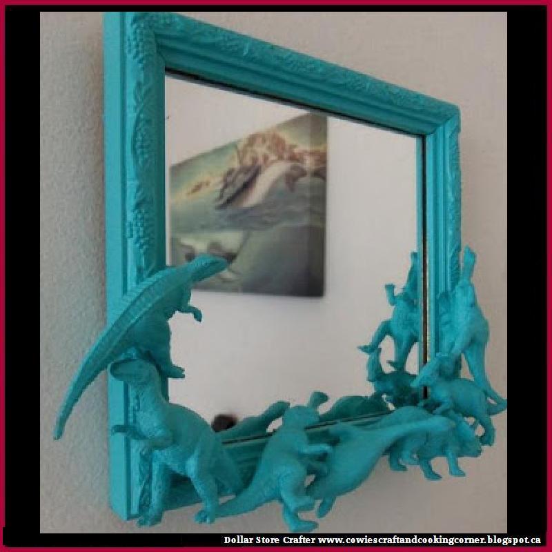 Dollar Store Crafter Make A Dinosaur Mirror Using Dollar Tree Toys And