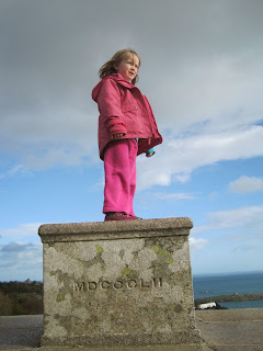 Girl standing on the top
