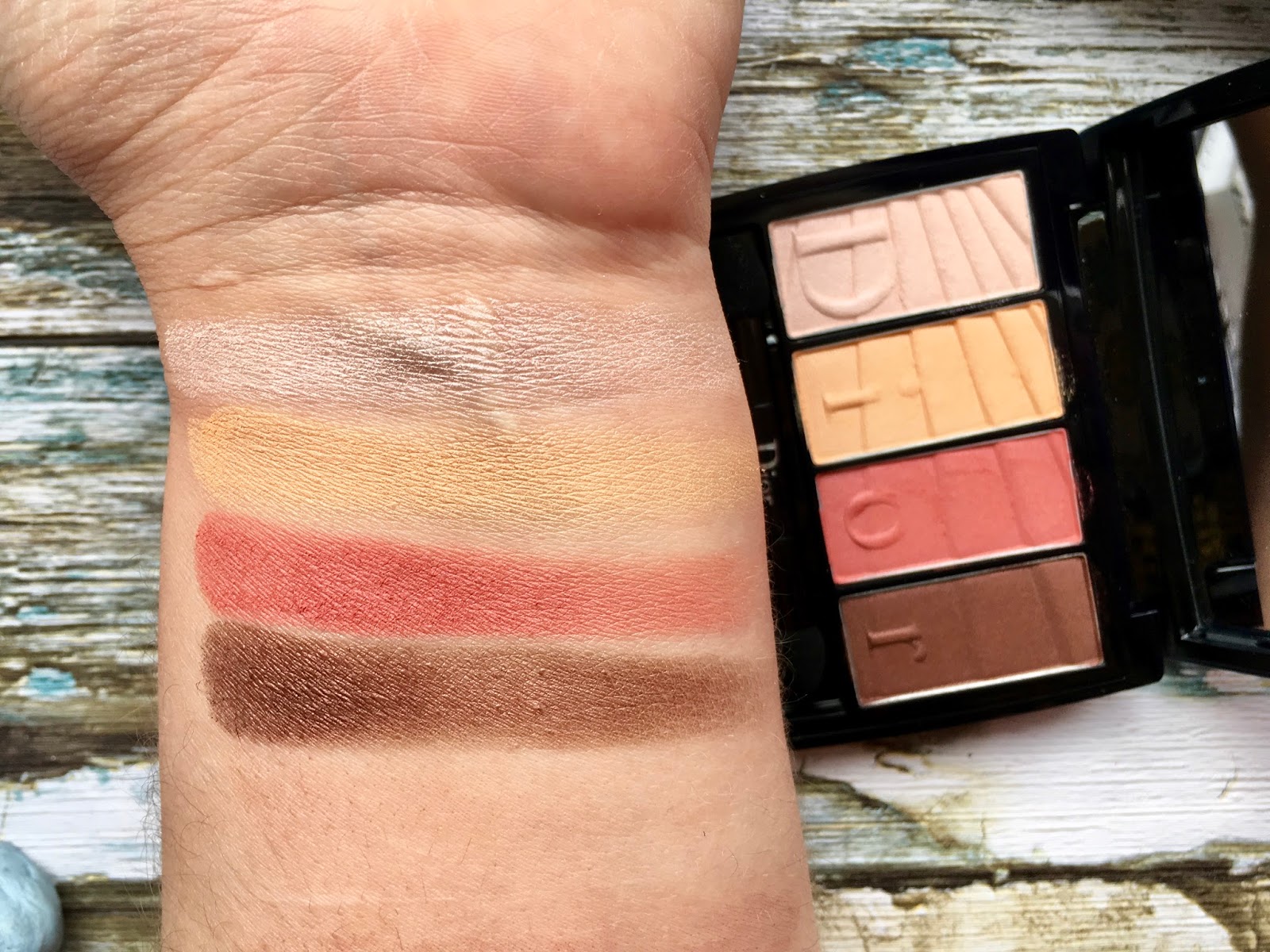 Dior 4 Colours Eyeshadow Graduation Coral Palette Review + Swatches 