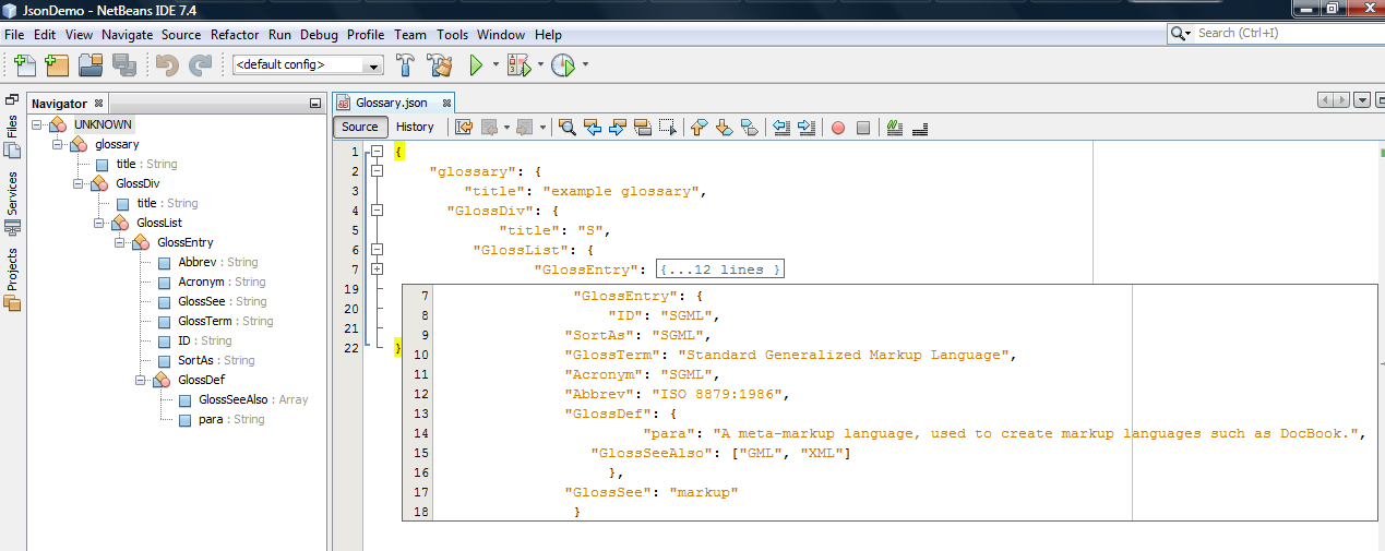 Inspired by Actual Events: NetBeans 7.4 JSON Support