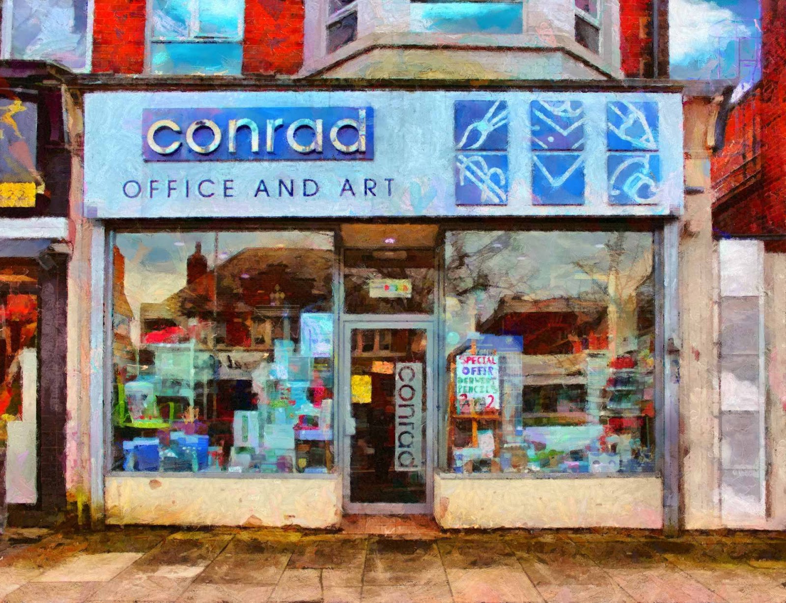 Andrew Simpson The cake shop.. piles of pencils..... and a