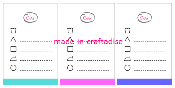 Care Tags for Handmade Crochet Items : Free Printable
