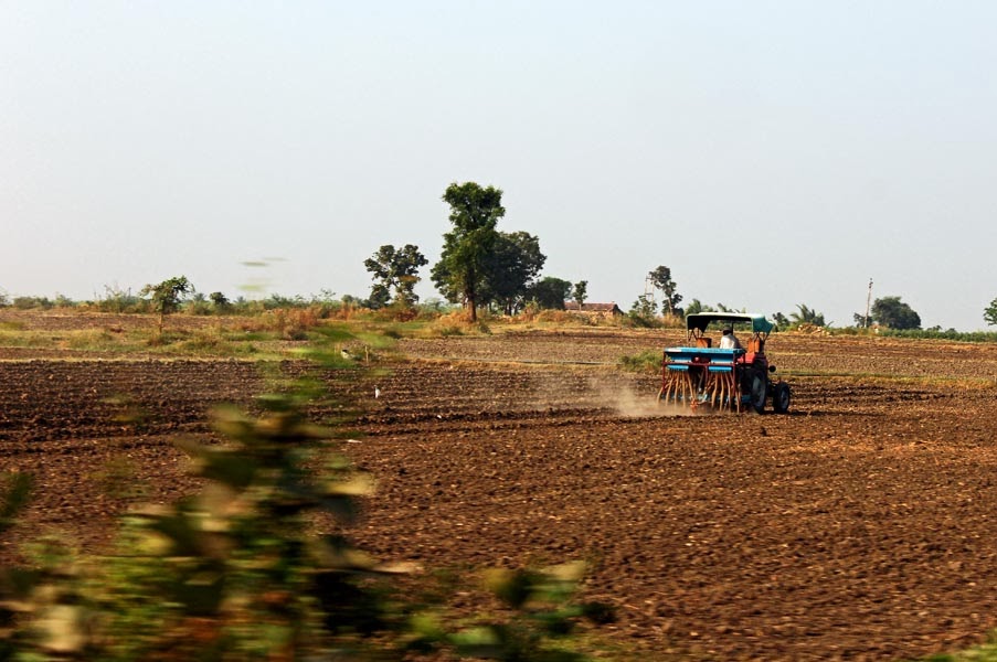 Tractor on a Gujarat farm