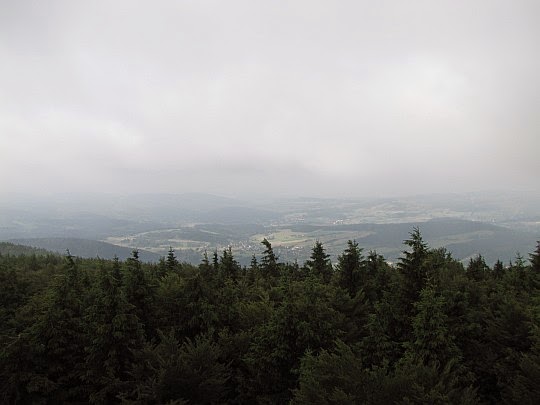 Panorama z wieży widokowej na Kalenicy.
