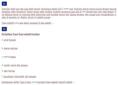 Contoh Soal Frasa Adjektif Dalam Paragraf Deskriptif