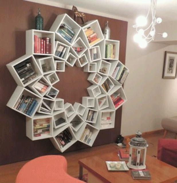 Cool Flower shaped Bookshelf design