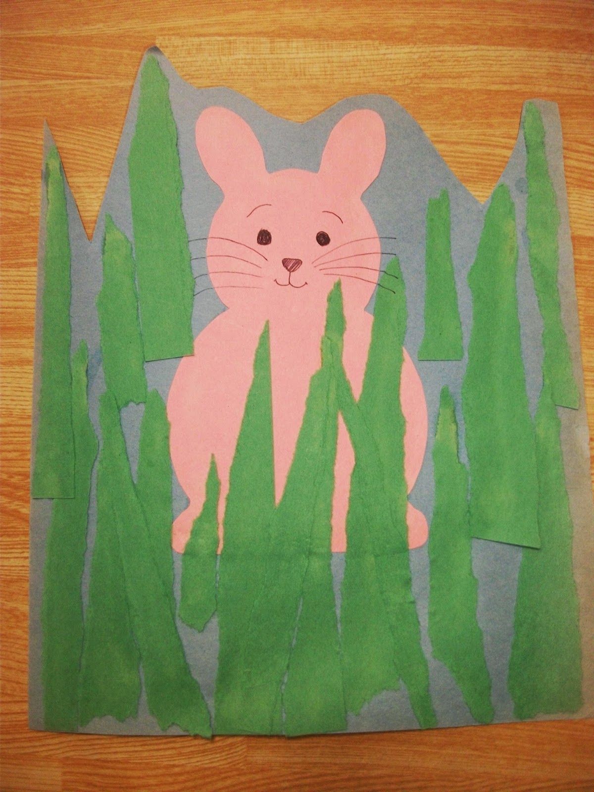 Preschool Crafts for Kids*: Hiding Easter Bunny Craft