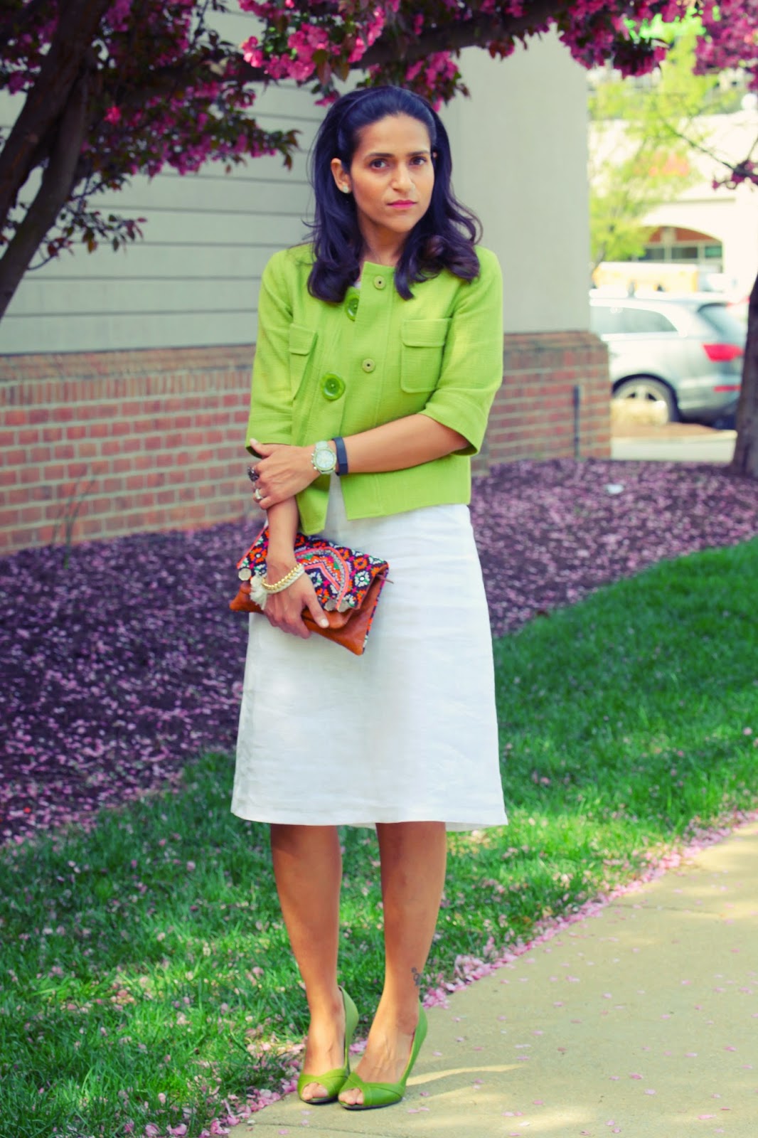 Lime Green & White | Tanvii.com - Indian Fashion, Lifestyle and Travel Blog