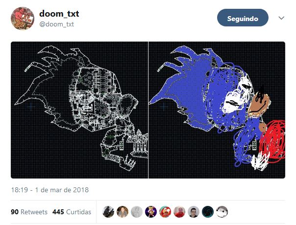 Mapa com layout baseado no Sonic