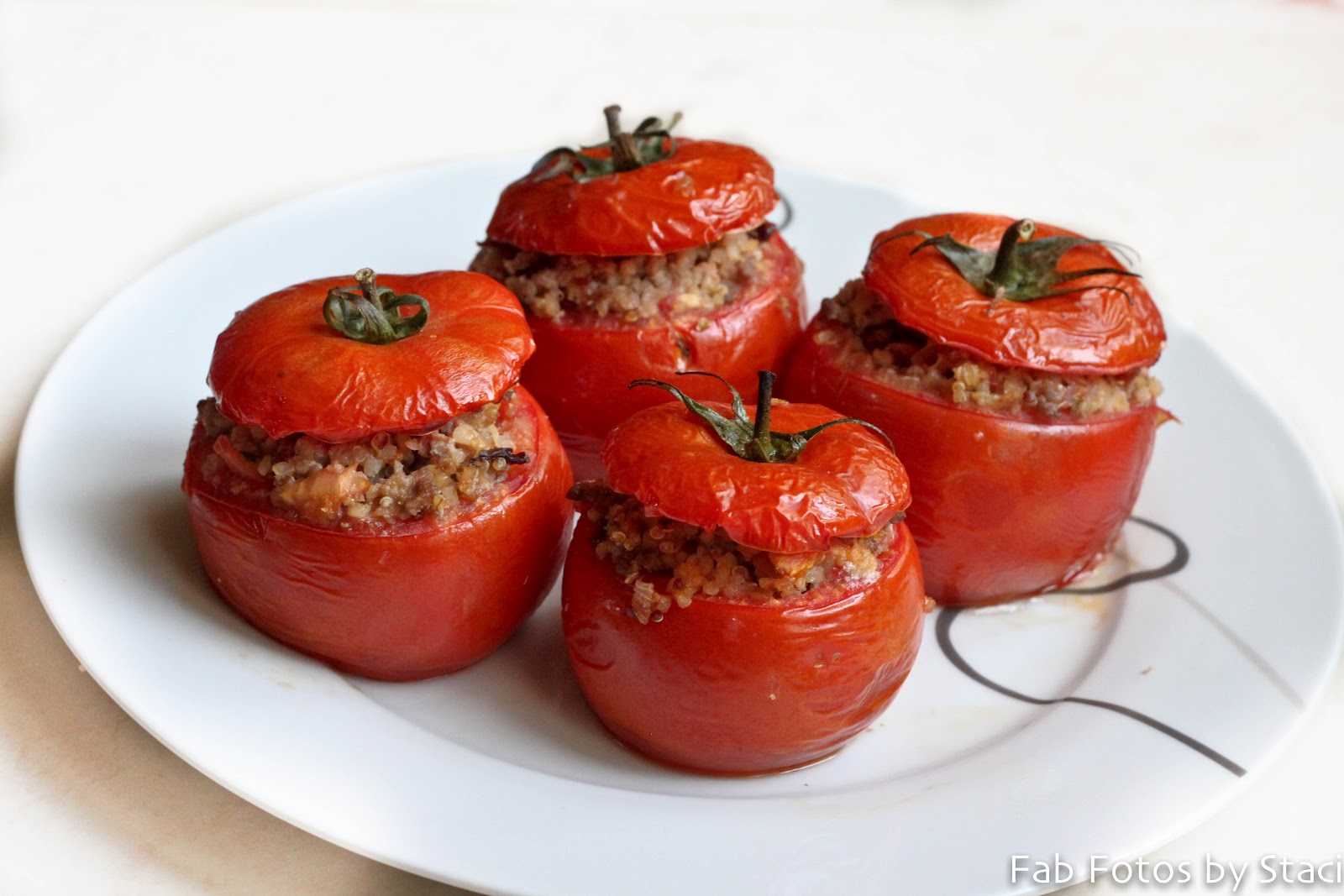 Microwave Stuffed Tomatoes