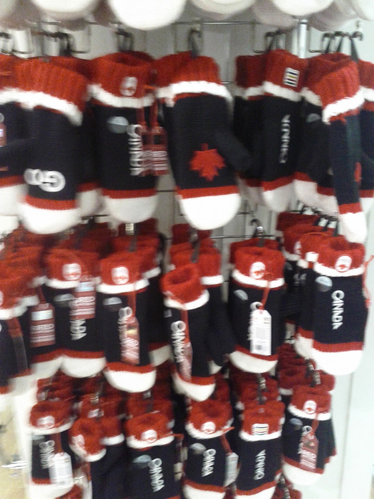 Toronto things Team Canada Olympic Mittens at Hudson Bay, Yonge and Queen