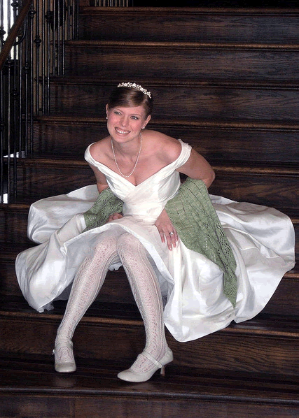 Knit Wedding Stockings Medium