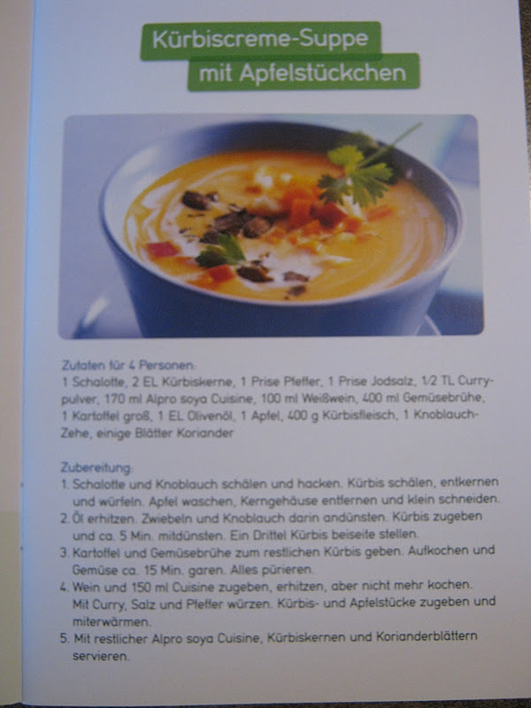 Rübes Testblog: Alpro soya Cuisine Rezept: Kürbiscreme-Suppe mit ...