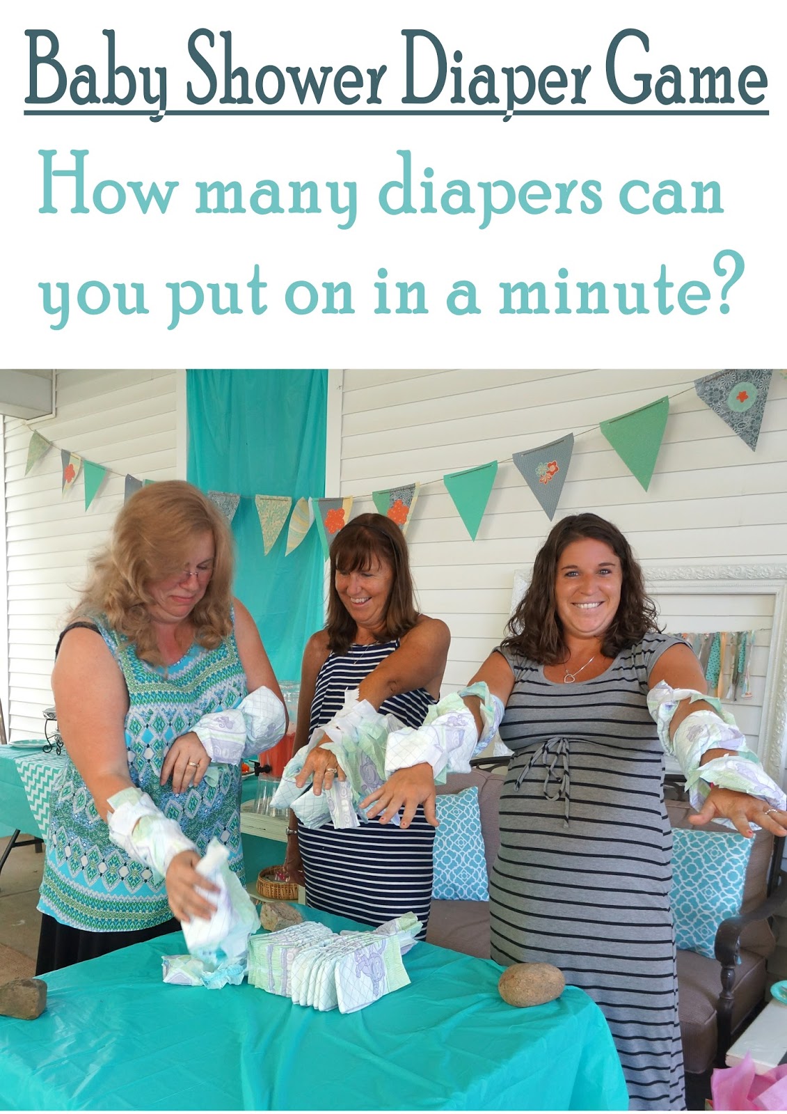 Kammy's Korner Cute Baby Shower Under The Carport {Aqua Blue & Coral