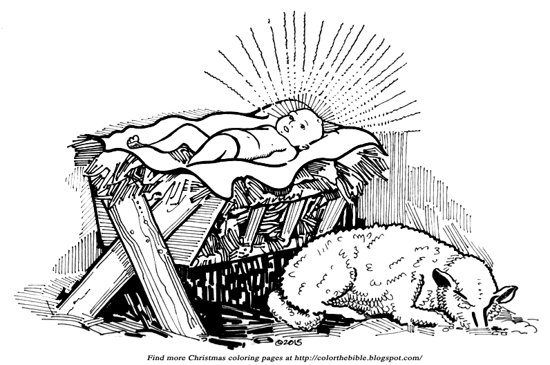 Coloring Pages Baby Jesus In Manger - Team Coloring