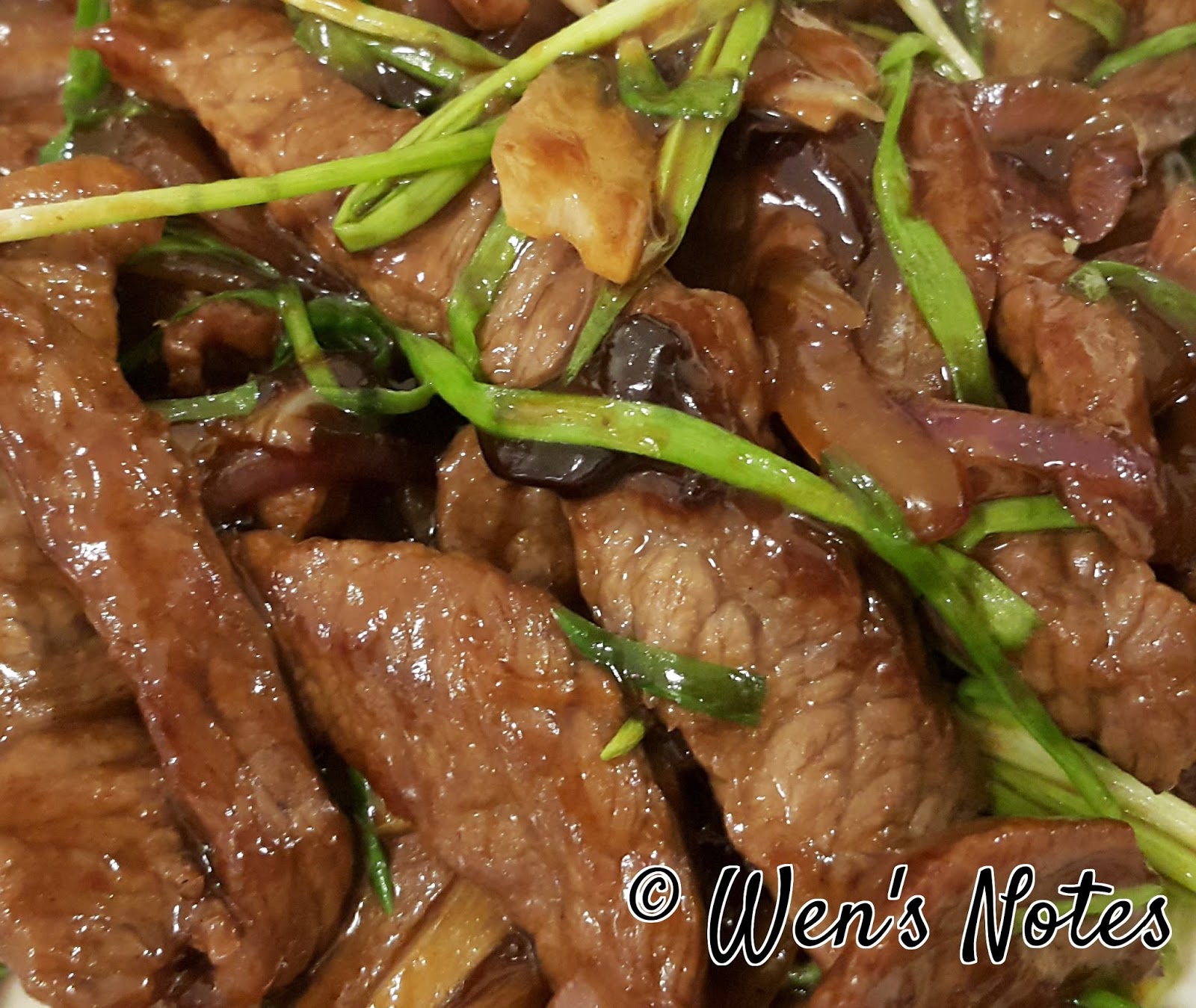Stirfry Onion Scallion Beef Wen's Notes