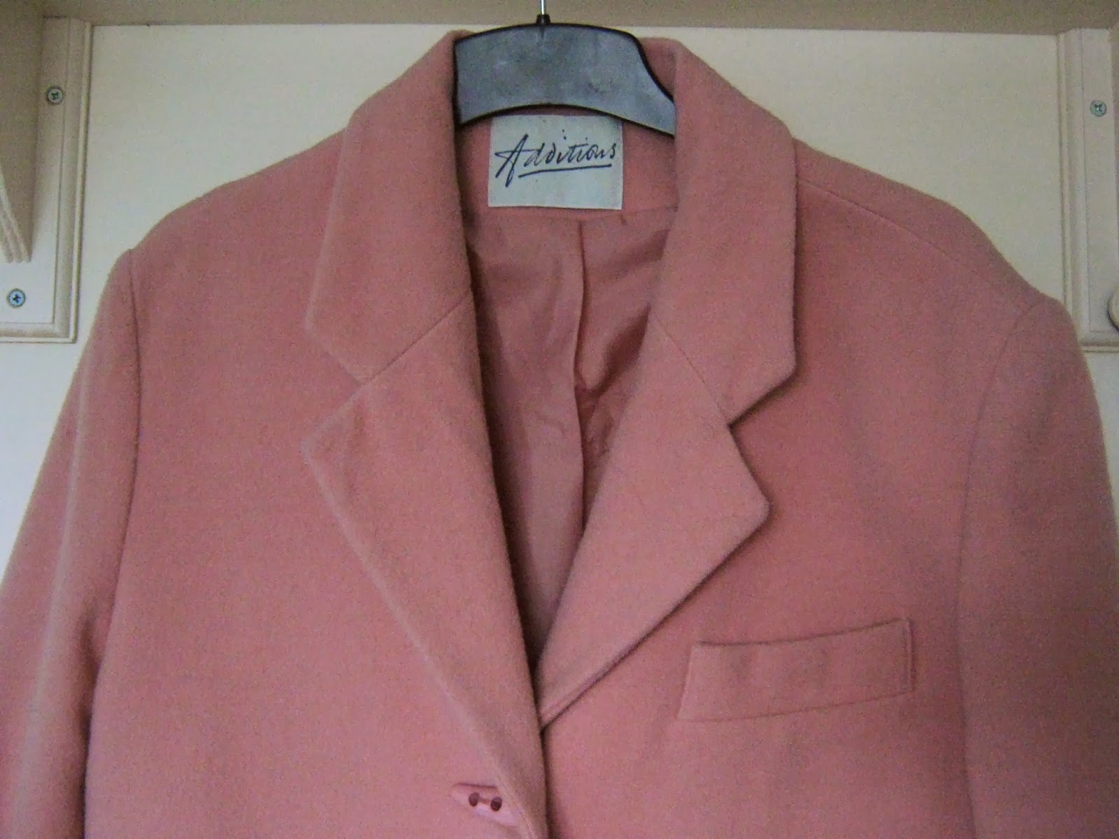Vintage Pastel Pink Cocoon Coat