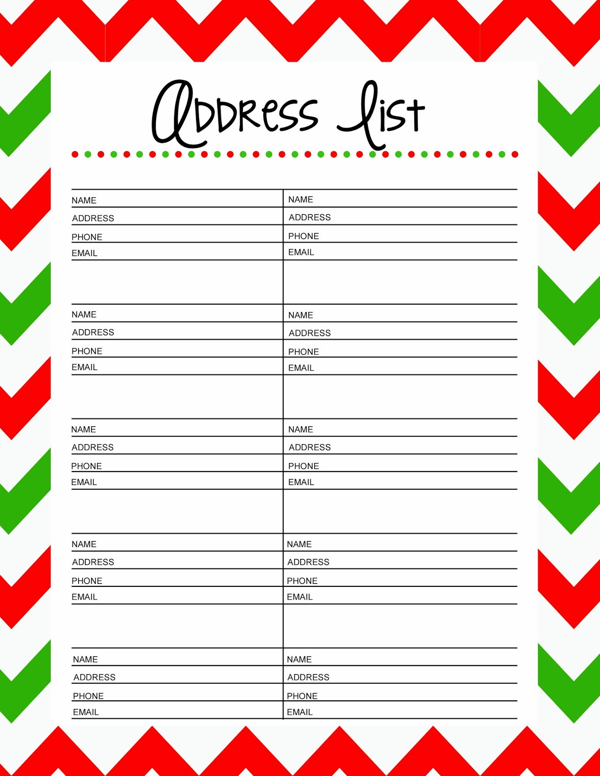 free-printable-christmas-cards-address-list-25-days-to-an-organized-christmas-here-comes-the-sun