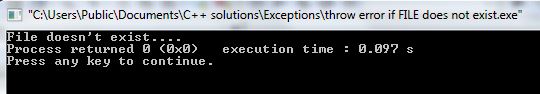 Education for ALL: C++ program to Throw an Error if FILE does not exist