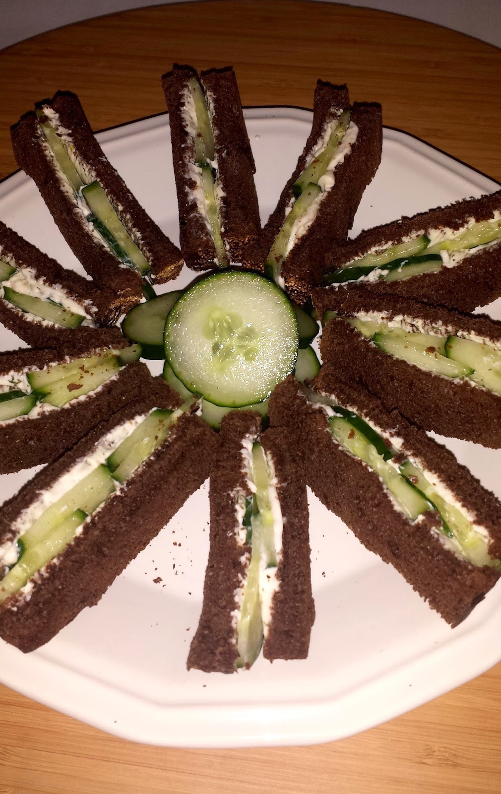 Rebecca's Amazing Creations Mini Rye Cucumber Sandwiches