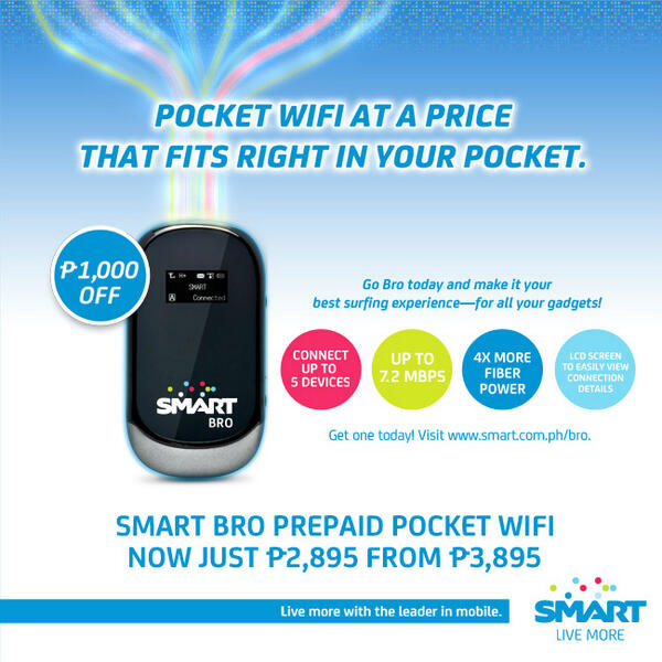 Pocket Friendly Smart Bro Pocket WiFi price down to 1000 Pesos Off
