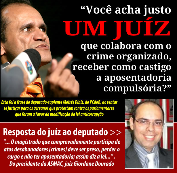 Acreanos protestam contra modificação da lei anticorrupção; Moisés Diniz se defende “Você acha Acreanos protestam contra modificação da lei anticorrupção; Moisés Diniz se defende “Você acha