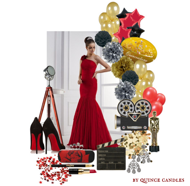 Quince Candles Hollywood Red Carpet Quinceanera Sweet Fifteen Theme