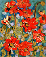 Poppy Don't Preach, Original Floral Art by Miriam Schulman