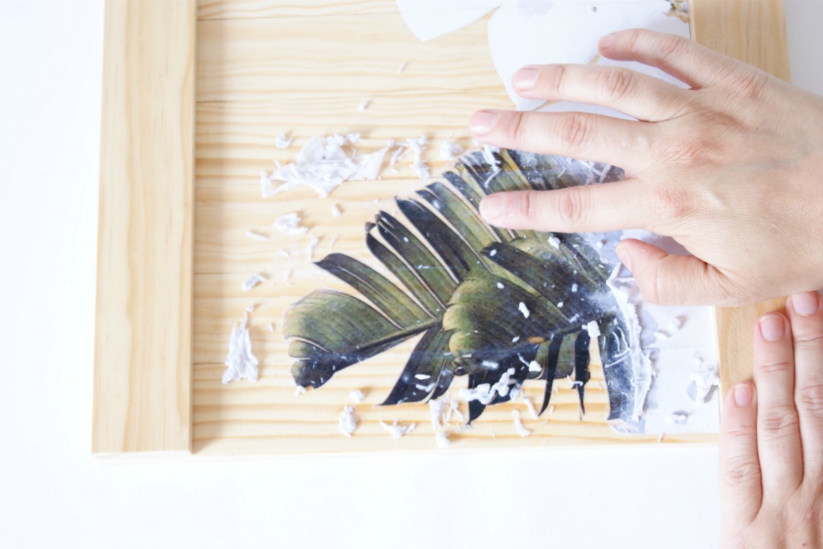 diy bandeja madera con transfer como hacer transfer en madera