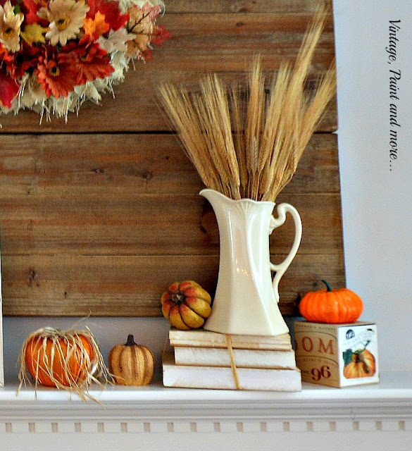 Fall Mantel for 2015 | Vintage, Paint and more...