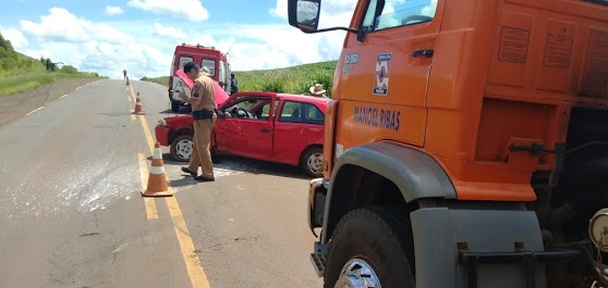 Veiculo de Manoel Ribas se envolve em acidente na PR-466
