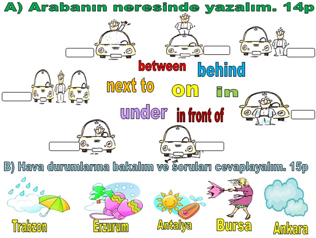 4. Sinif İngilizce 2. Dönem 2. Yazılı Sınav Soruları | Online Test