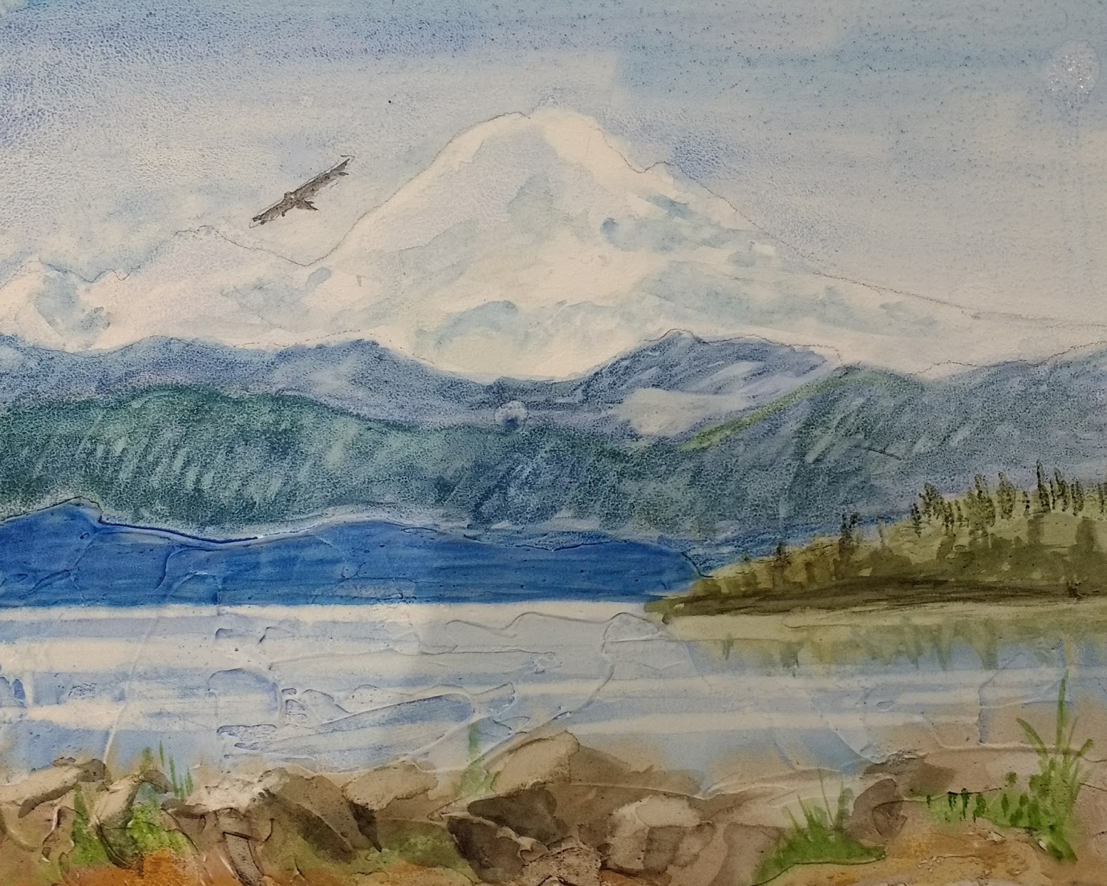 Chris Campbell Watercolors More example of gesso board