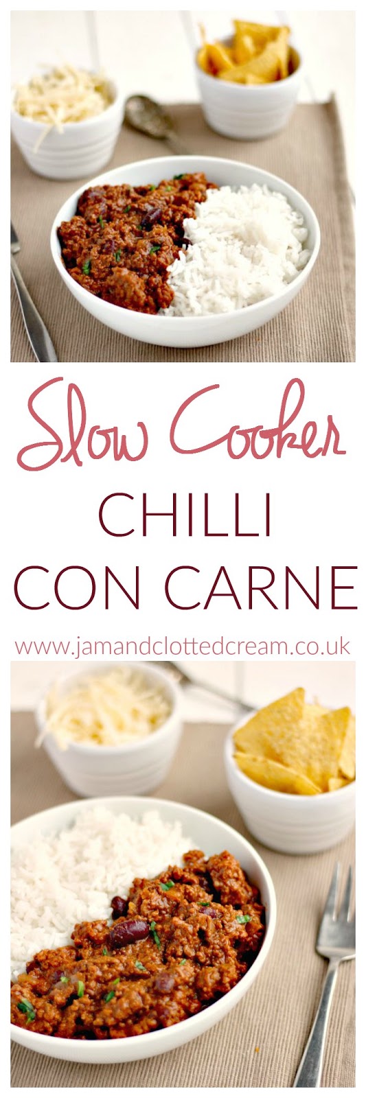 Jam and Clotted Cream Slow Cooker Chilli Con Carne (No Browning Required)