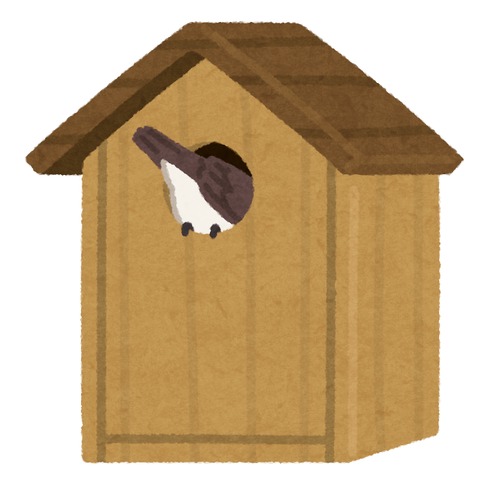 巣箱に入る小鳥のイラスト かわいいフリー素材集 いらすとや