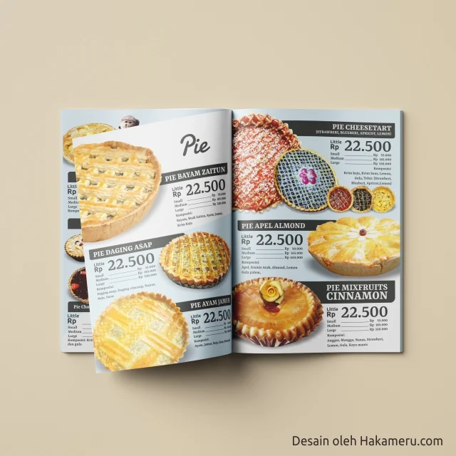 Desain katalog pie desain katalog menu pie untuk UKM UMKM IKM
