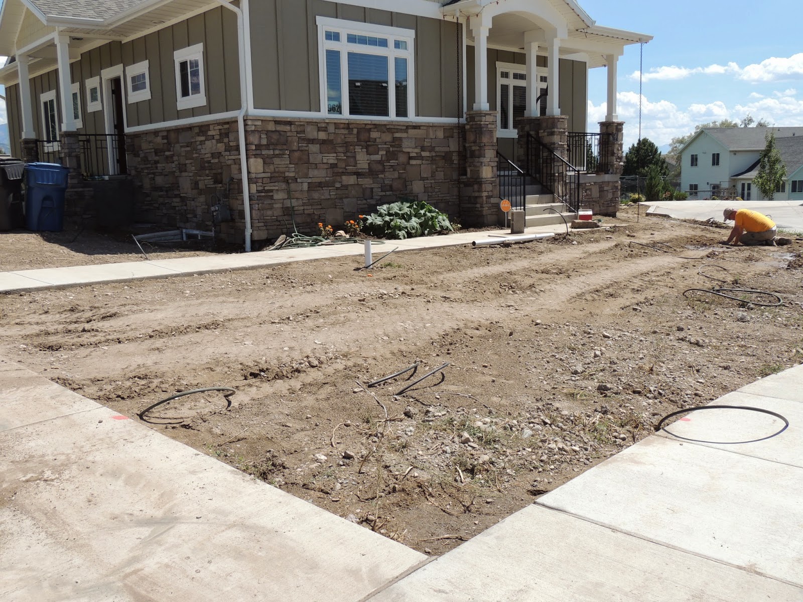 Our Concrete Home Landscape grading and pads