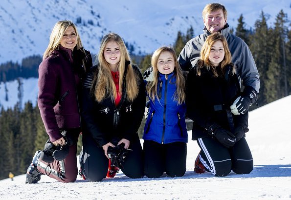 Queen Maxima, Princess Catharina-Amalia, Princess Alexia, Princess Ariane, Princess Beatrix,, Princess Laurentien, Countess Eloise, Count Claus and Countess Leonore