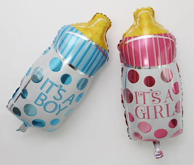 Balon Foil Botol Bayi It's A Boy & Foil Botol Bayi It's Girl