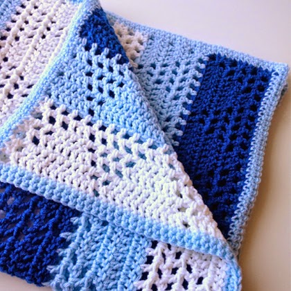 Triangles & Stripes Baby Blanket - Free Pattern