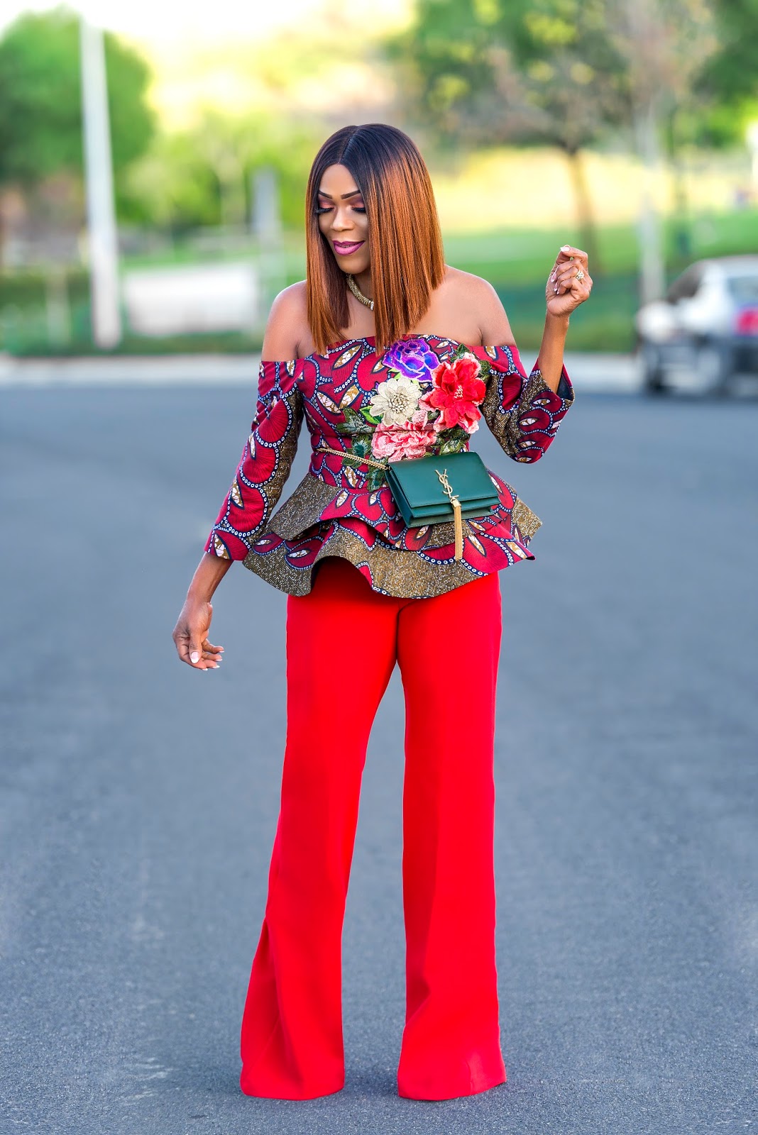 ankara peplum blouse