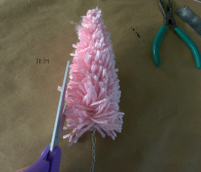 WobiSobi Little,Yarn, Bottle Brush Trees DIY