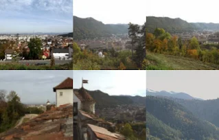 colaj panorama de la Cetatuia Brasov