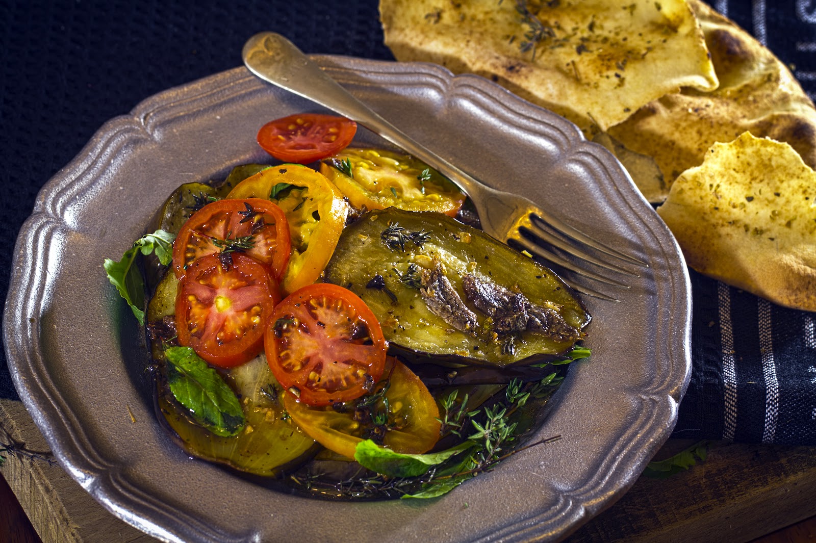 The Food Collective Raving Recipes Eggplant with anchovies, garlic and