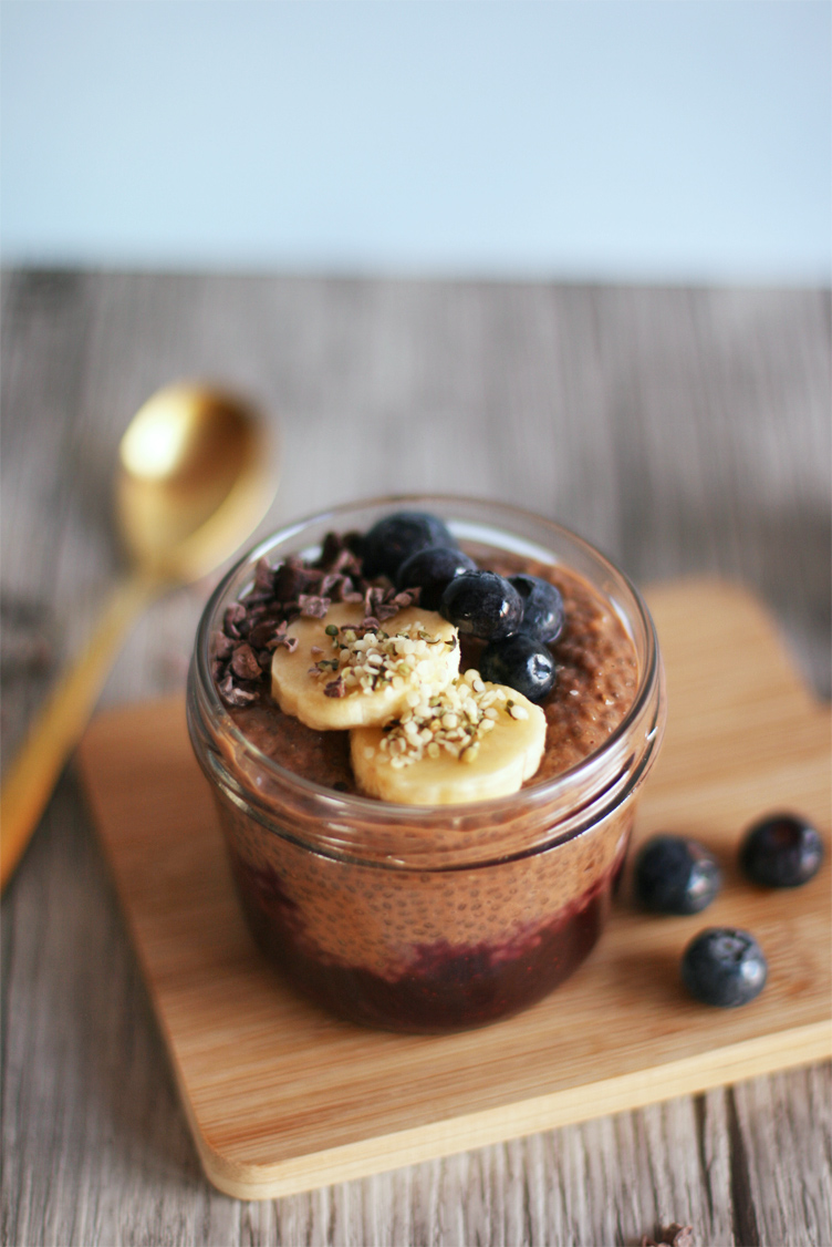 Cinnamon Girl Blueberry Chocolate Chia Pudding