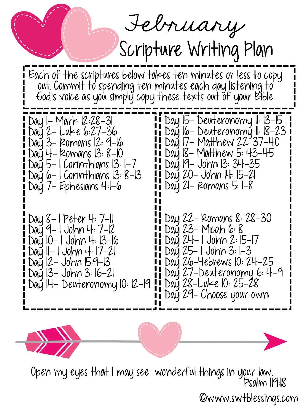 Free Printable Scripture Writing Plans 2023 - Printable Word Searches